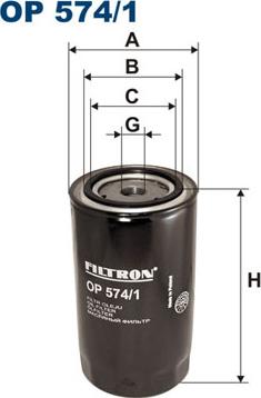 Filtron OP574/1 - Oil Filter motal.fi