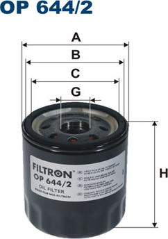 Filtron OP644/2 - Oil Filter motal.fi