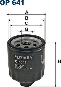 Filtron OP641 - Oil Filter motal.fi