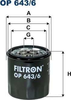 Filtron OP643/6 - Oil Filter motal.fi