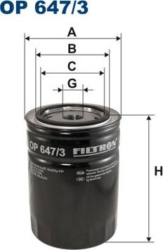 Filtron OP647/3 - Oil Filter motal.fi