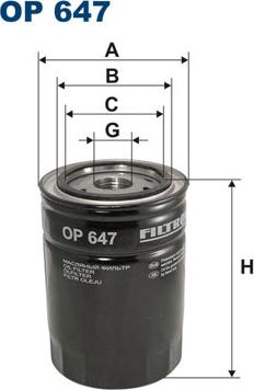 Filtron OP647 - Oil Filter motal.fi