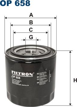 Filtron OP658 - Oil Filter motal.fi