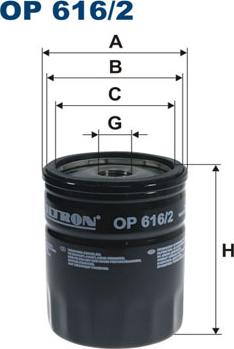 Filtron OP616/2 - Oil Filter motal.fi