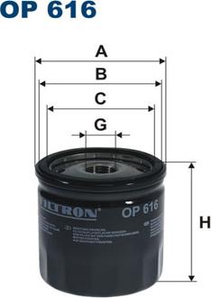 Filtron OP616 - Oil Filter motal.fi