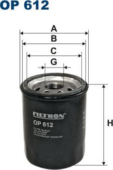 Filtron OP612 - Oil Filter motal.fi