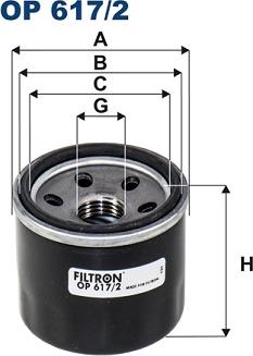 Filtron OP 617/2 - Oil Filter motal.fi