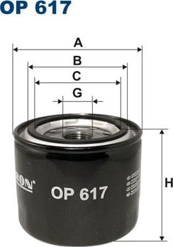 Filtron OP617 - Oil Filter motal.fi