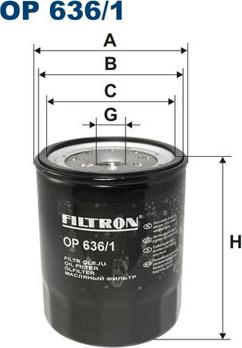 Filtron OP636/1 - Oil Filter motal.fi