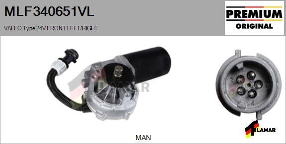 FLAMAR MLF340651VL - Wiper Motor motal.fi