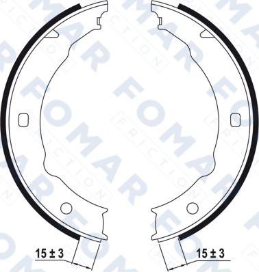 FOMAR Friction FO 9057 - Brake Shoe Set motal.fi