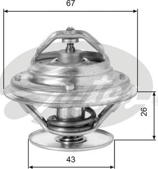 Gates TH05586G1 - Coolant thermostat / housing motal.fi