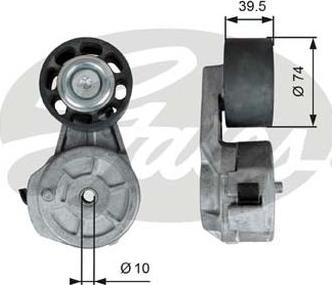 GATES-AU 38708 - Belt Tensioner, v-ribbed belt motal.fi