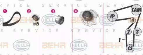 HELLA 8MP 376 802-801 - Water Pump & Timing Belt Set motal.fi