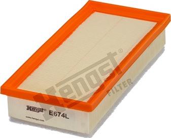 Hengst Filter E674L - Air Filter, engine motal.fi