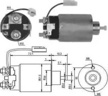 Hoffer 6646114 - Solenoid Switch, starter motal.fi