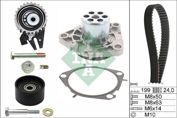 INA 530 0562 30 - Water Pump & Timing Belt Set motal.fi