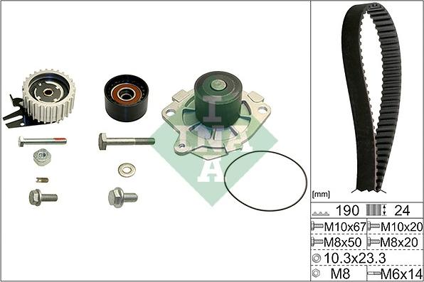 INA 530 0624 30 - Water Pump & Timing Belt Set motal.fi