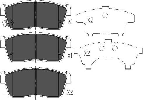 Kavo Parts KBP-8507 - Brake Pad Set, disc brake motal.fi