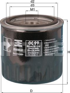 KNECHT OC 99 - Oil Filter motal.fi