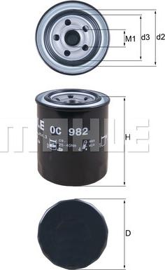 KNECHT OC 982 - Oil Filter motal.fi