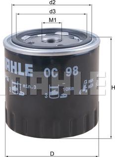 KNECHT OC 98 - Oil Filter motal.fi