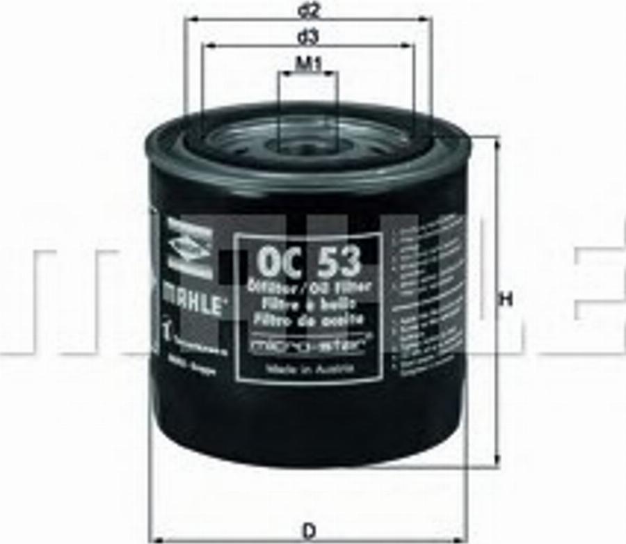 KNECHT OC 53 - Oil Filter motal.fi