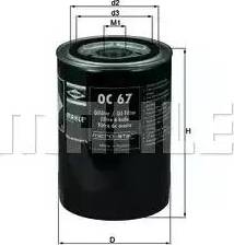 KNECHT OC 67 - Oil Filter motal.fi