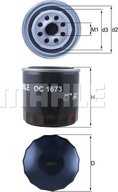 KNECHT OC 1673 - Oil Filter motal.fi