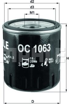 KNECHT OC 1063 - Oil Filter motal.fi