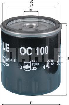 KNECHT OC 100 - Oil Filter motal.fi