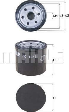 KNECHT OC 1253 - Oil Filter motal.fi