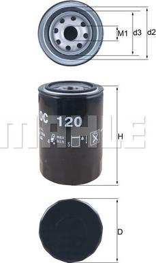 KNECHT OC 120 - Oil Filter motal.fi