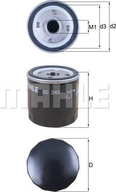 KNECHT OC 243 - Oil Filter motal.fi