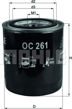 KNECHT OC 261 - Oil Filter motal.fi