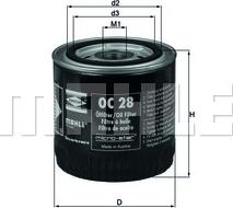 KNECHT OC 28 - Oil Filter motal.fi