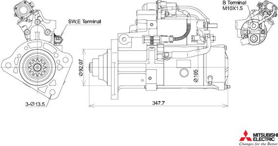 KUTNAK AUTOMOTIVE 723550M - Starter motal.fi