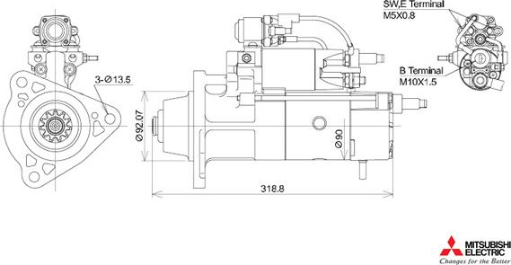 KUTNAK AUTOMOTIVE 723502/M - Starter motal.fi