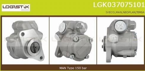 LGK LGK037075101 - Hydraulic Pump, steering system motal.fi