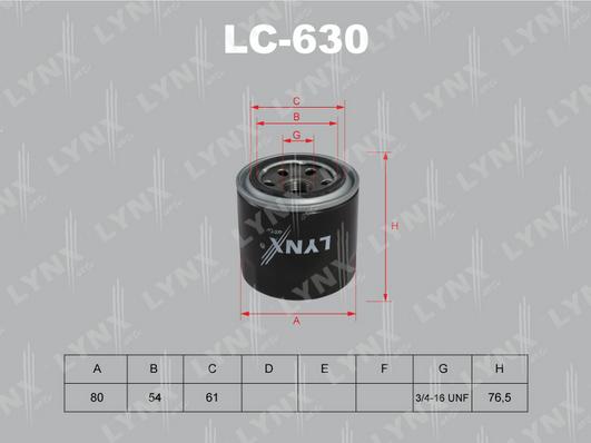 LYNXauto LC-630 - Oil Filter motal.fi