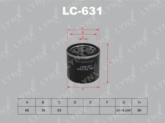 LYNXauto LC-631 - Oil Filter motal.fi