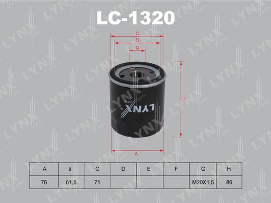 LYNXauto LC-1320 - Oil Filter motal.fi