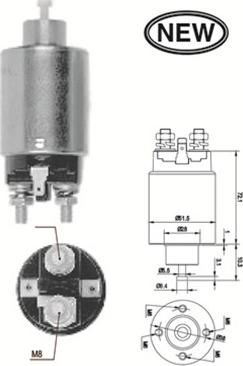 Magneti Marelli 940113050566 - Solenoid Switch, starter motal.fi