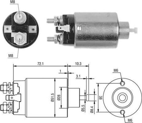 Magneti Marelli 940113050397 - Solenoid Switch, starter motal.fi