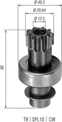 Magneti Marelli 940113020090 - Pinion, bendix, starter motal.fi