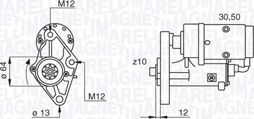 Magneti Marelli 063522616010 - Starter motal.fi