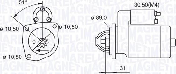 Magneti Marelli 063522300060 - Starter motal.fi