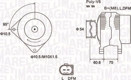 Magneti Marelli 063731757010 - Alternator motal.fi