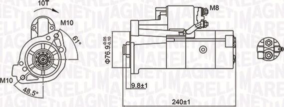 Magneti Marelli 063721221010 - Starter motal.fi