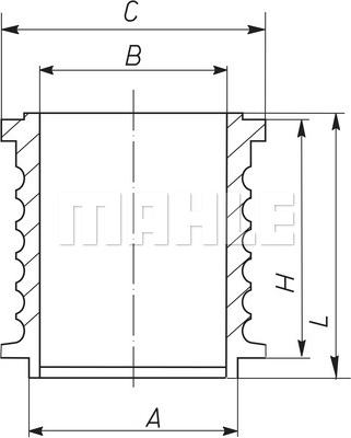 MAHLE 004 WR 23 01 - Cylinder Sleeve motal.fi